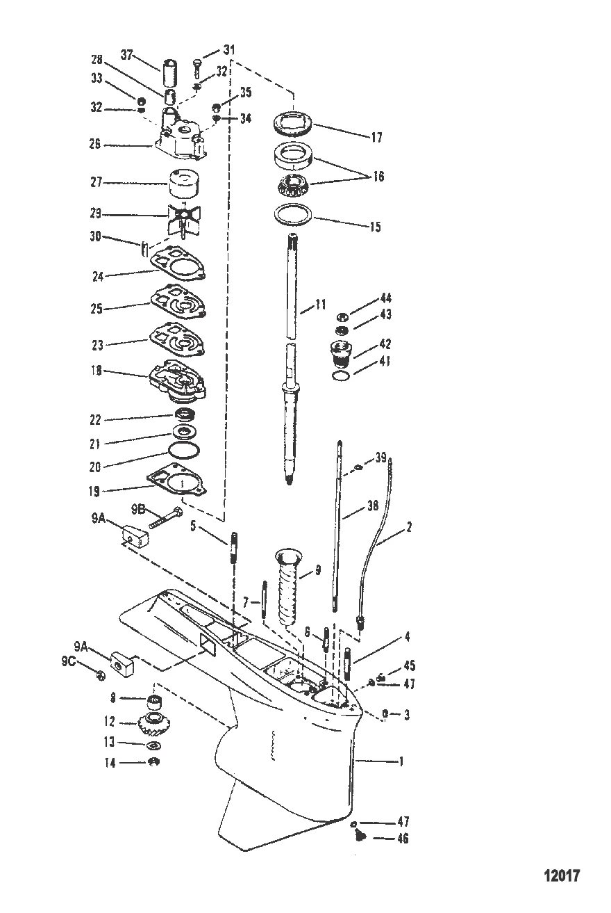 Картер редуктора Ведущий вал – передаточное число 2:1