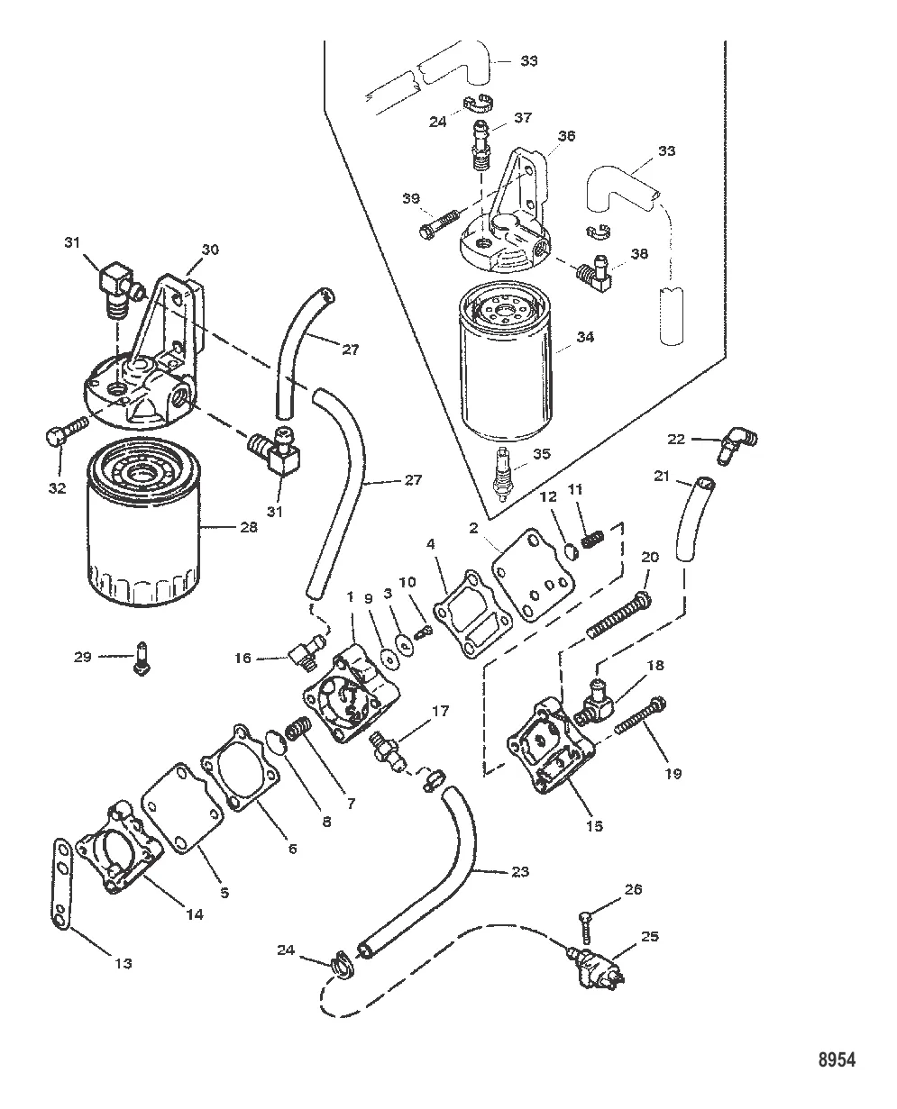 Топливный насос (Пластмассовый корпус со съемными фитингами)