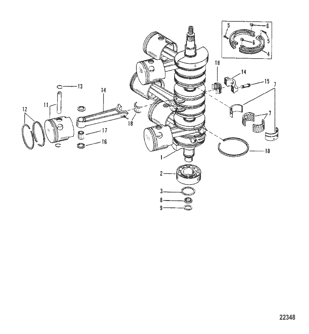 КОЛЕНЧАТЫЙ ВАЛ (Номер штамповки соединительного стержня – 636-8118)