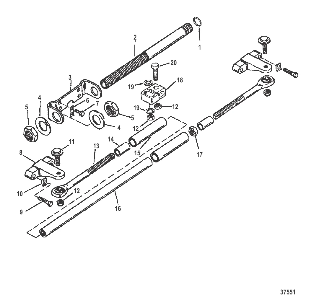 КОМПЛЕКТ УДЛИНИТЕЛЯ СДВОЕННОГО ДВИГАТЕЛЯ