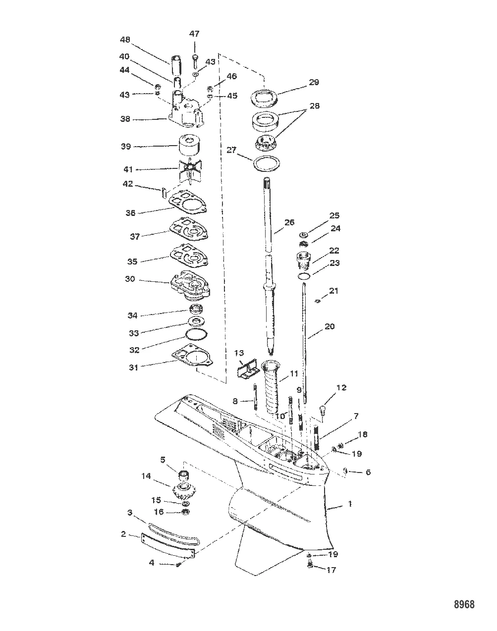 Картер редуктора (Ведущий вал)(CLE-1.87:1/2:1)