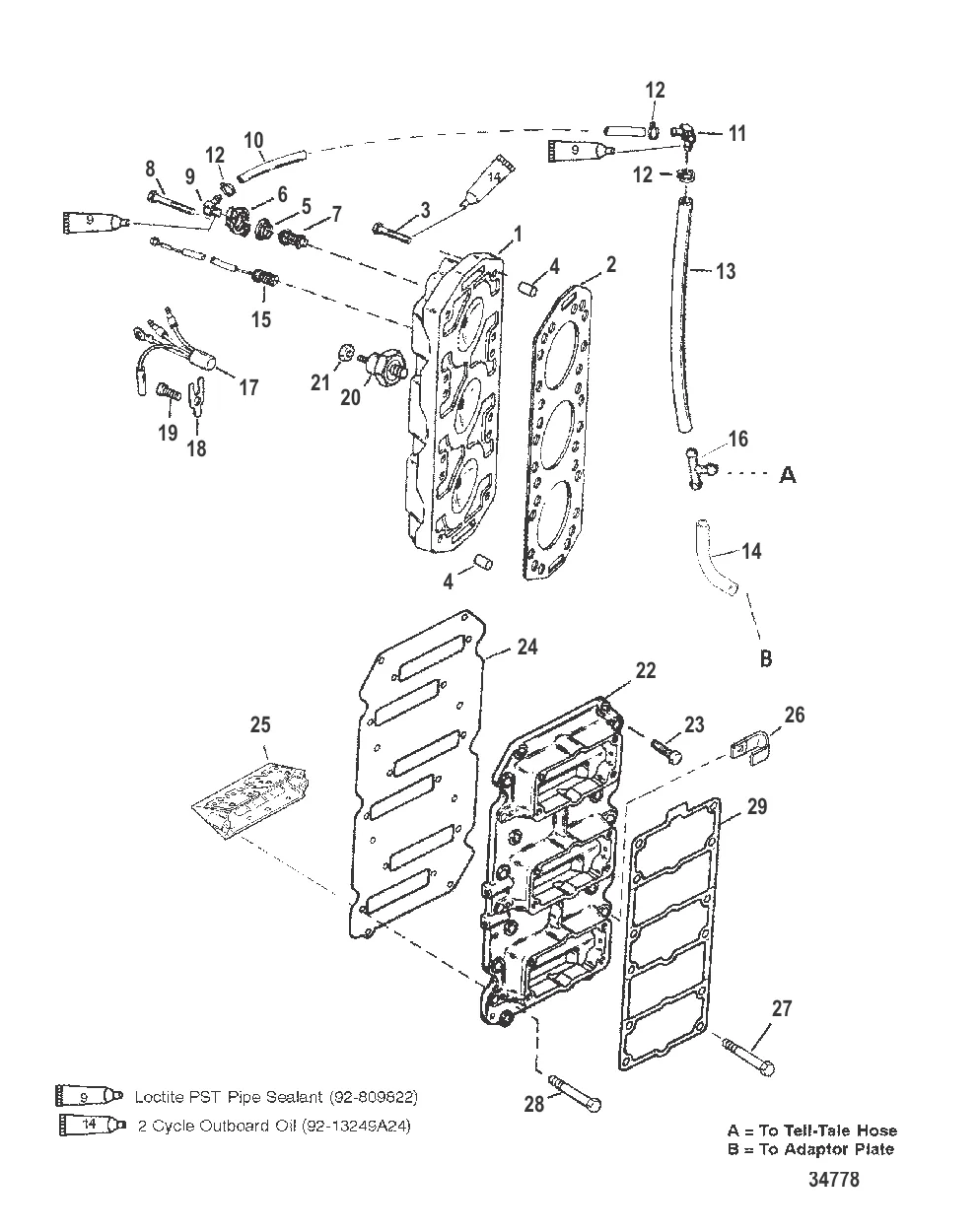 БЛОК С ПЛАСТИНЧАТЫМИ КЛАПАНАМИ И ГОЛОВКА ЦИЛИНДРА