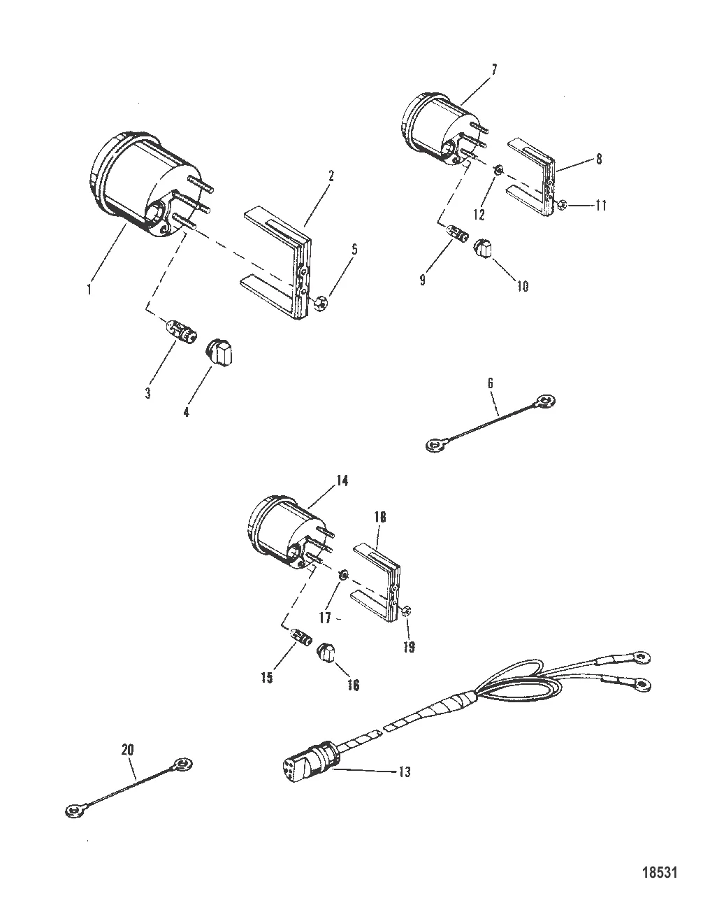 ТАХОМЕТР, УКАЗАТЕЛЬ ДИФФЕРЕНТА, УКАЗАТЕЛЬ ТЕМПЕРАТУРЫ