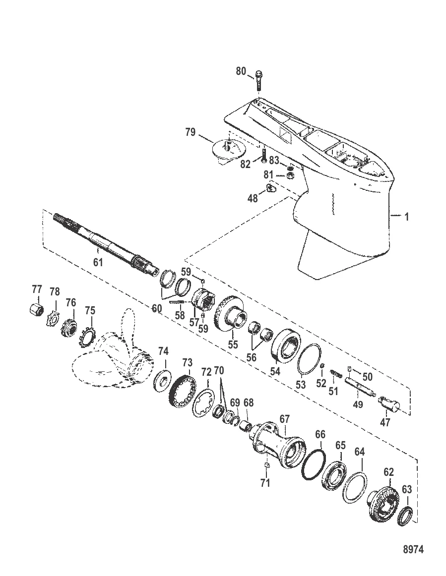 Картер редуктора Вал гребного винта – TorqueMaster