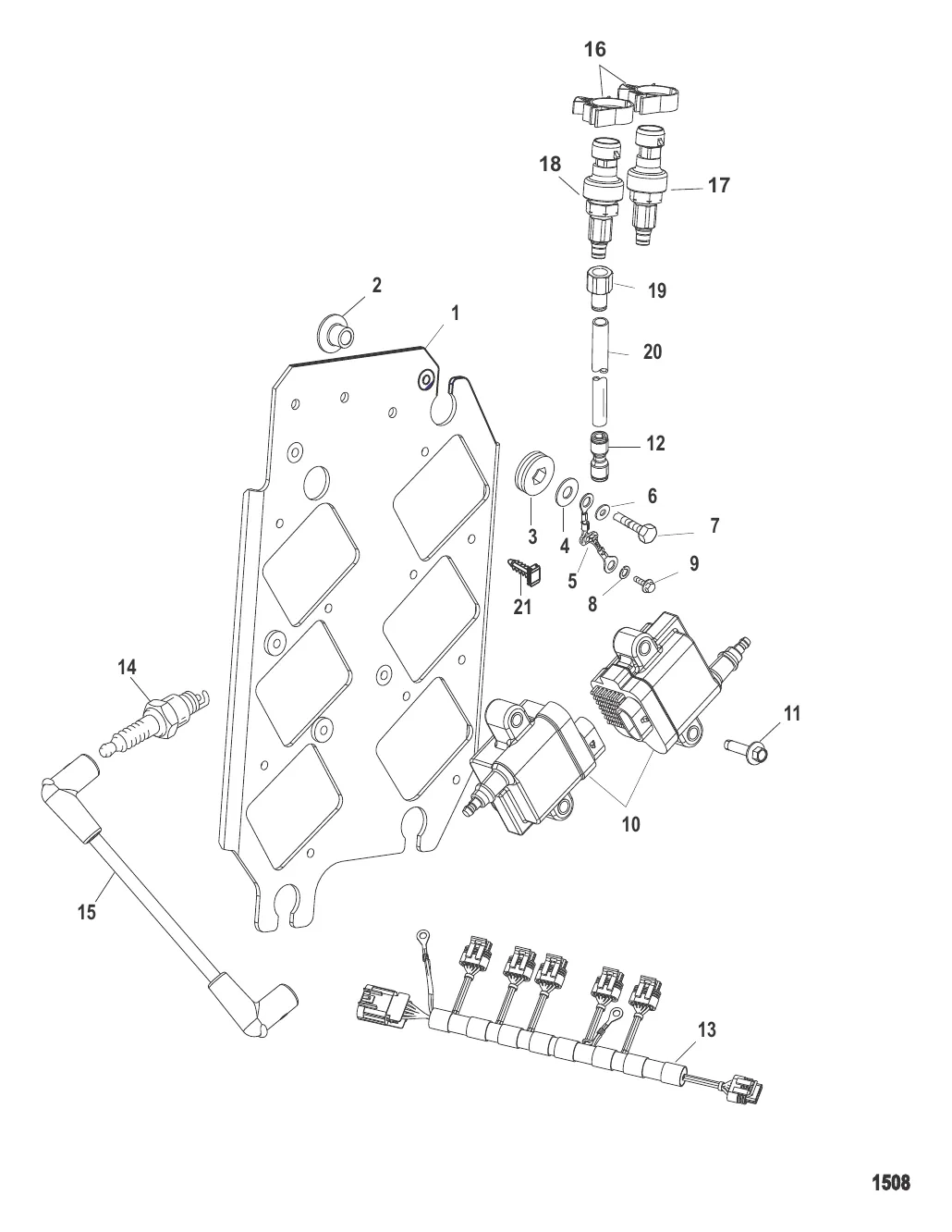 Пластина катушки в сборе