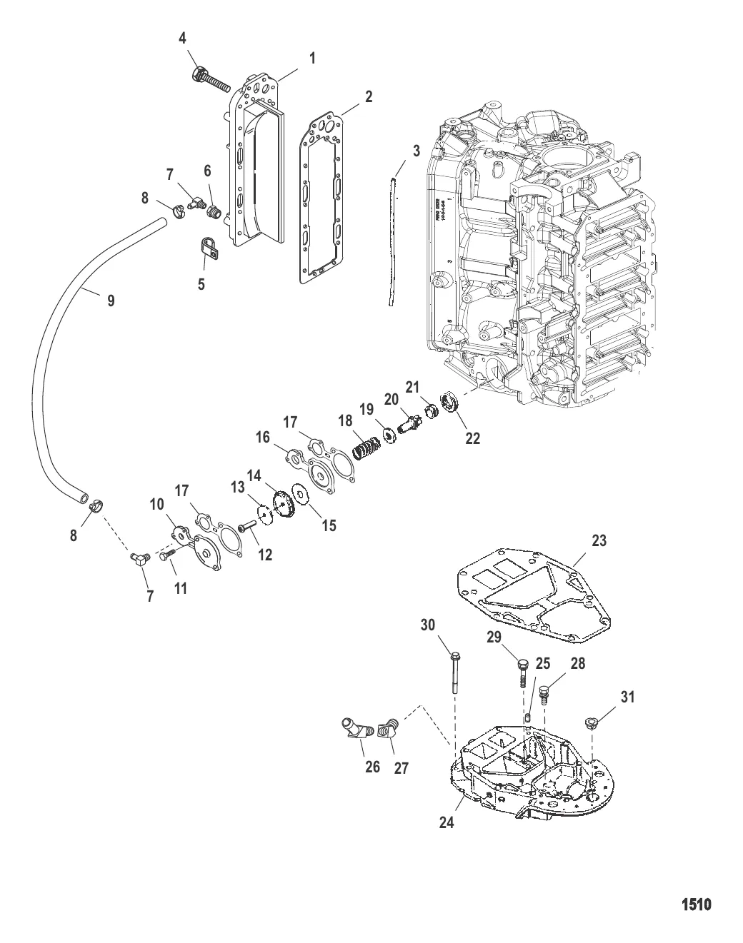 Отделитель выхлопа и пластина выхлопа
