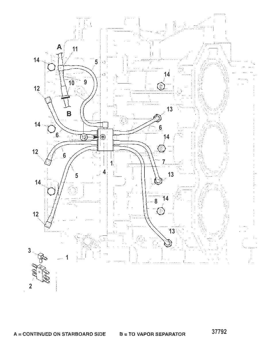 СЛИВНАЯ СИСТЕМА (ЛЕВЫЙ БОРТ) (С/Н 0G437999 И НИЖЕ)