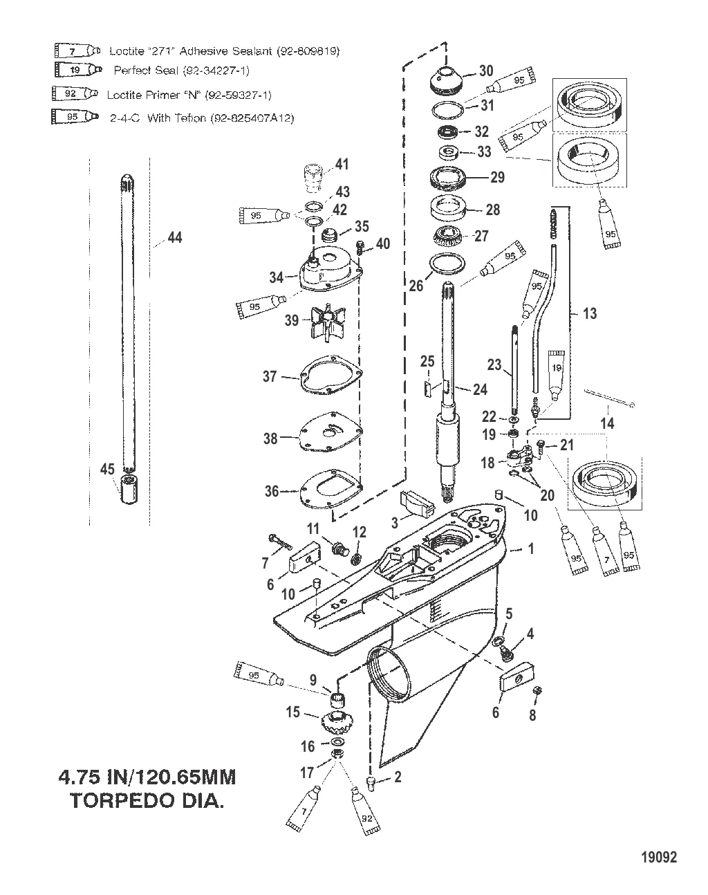 Карт. редуктора (Ведущий вал) (станд.)(с/н 0G960499 и ниже)