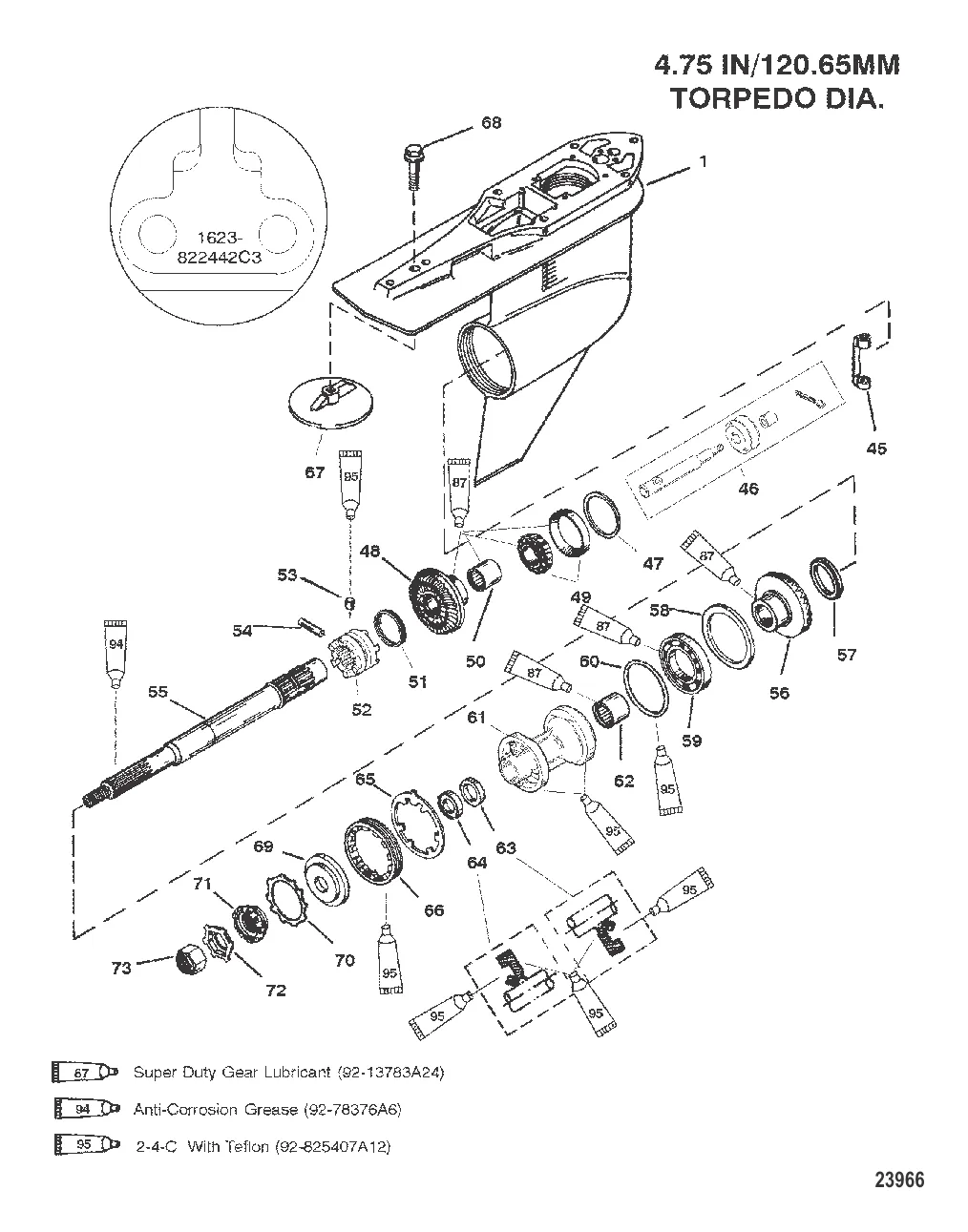 G/HSG ГРЕБНОЙ ВИНТ – СТАНД. ВРАЩ., 0G438000 И ВЫШЕ – 1623-822442C3