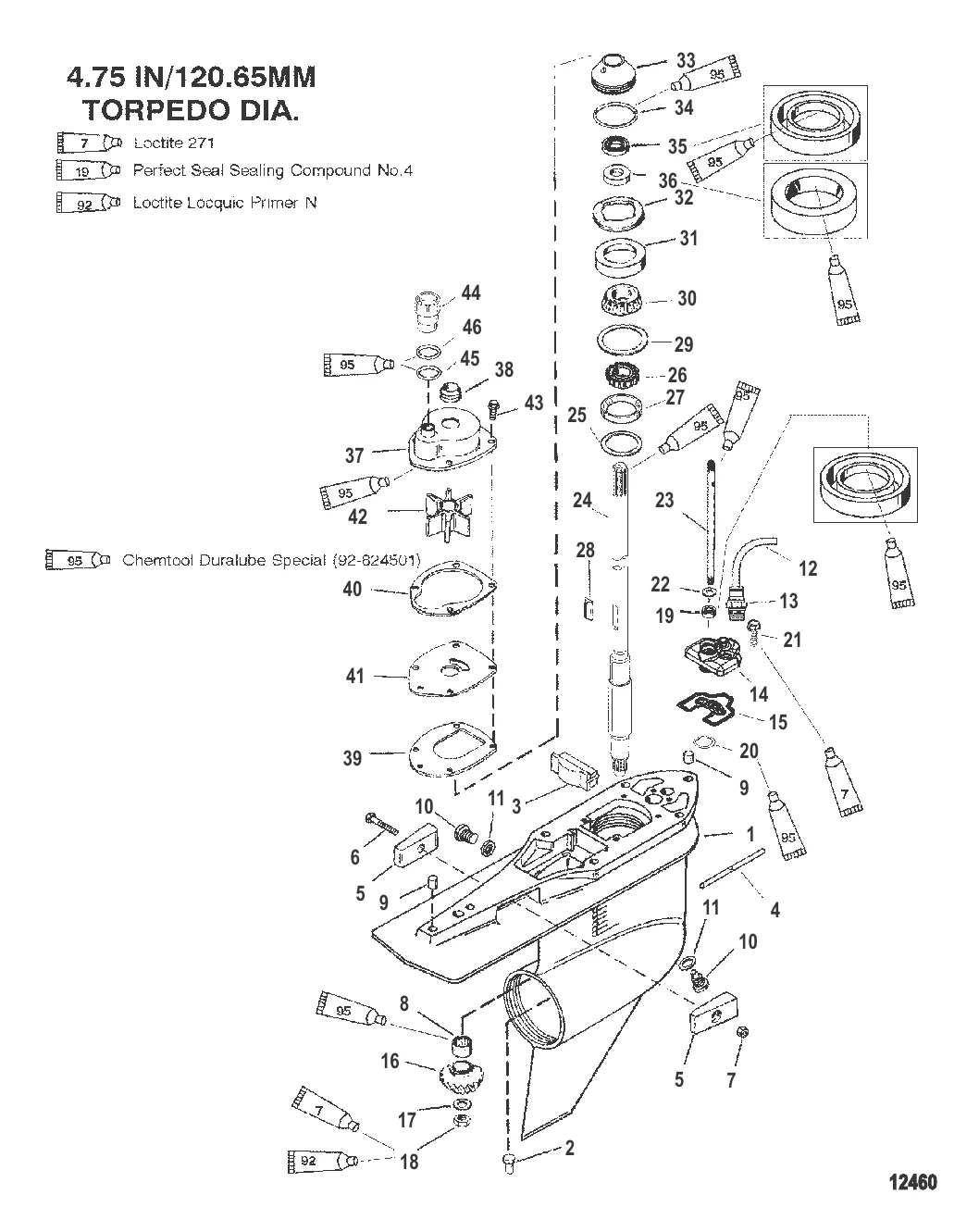 Карт. редуктора (Ведущий вал)(станд.)(с/н 0G960500 и выше)