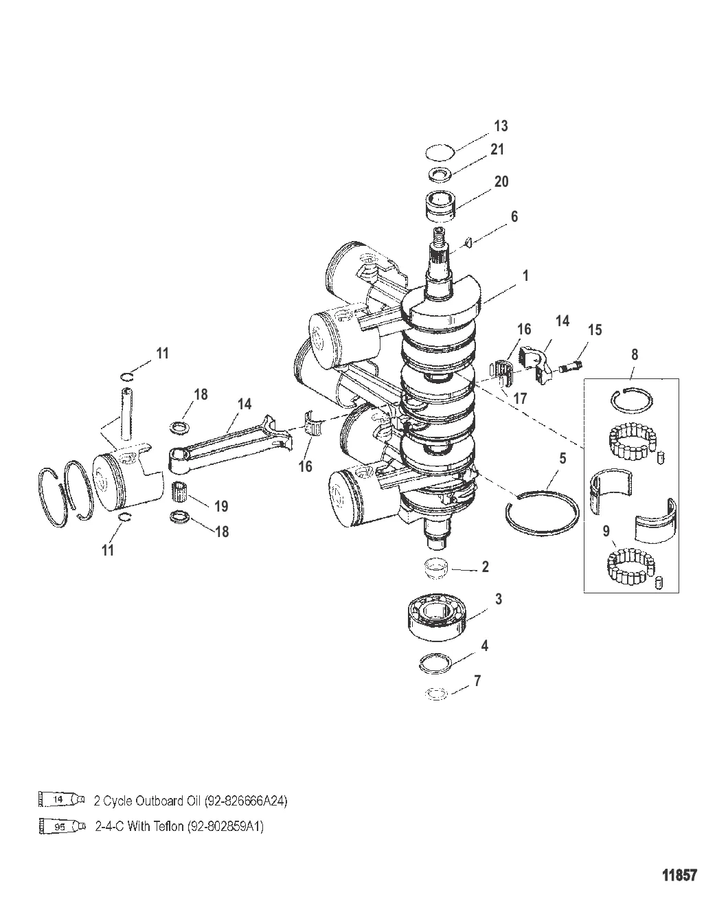 Коленчатый вал Поршни и соединительные стержни
