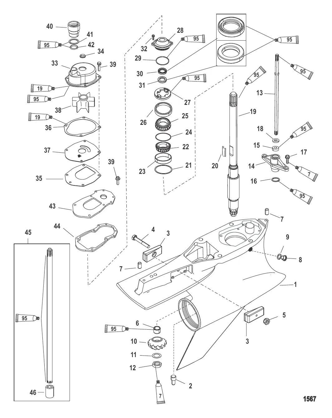 Картер редуктора (Привод) стандартное вращение/противовращение – Sportmaster