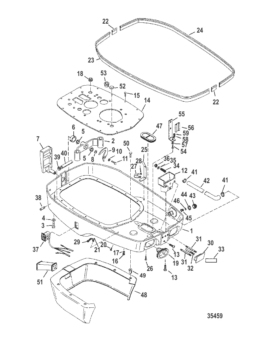 Нижний кожух (С/н 0G980650 и выше)