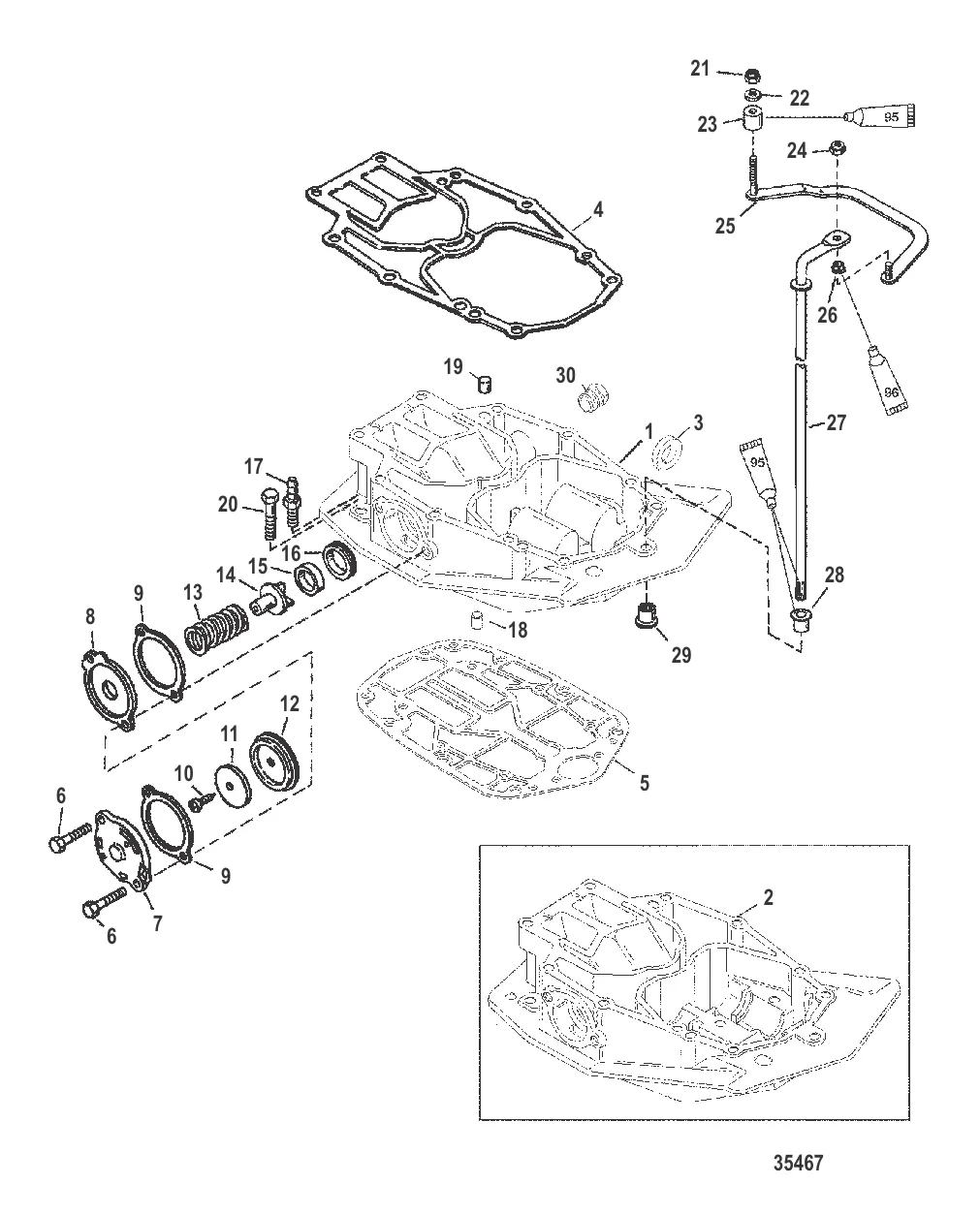 Пластина выхлопа