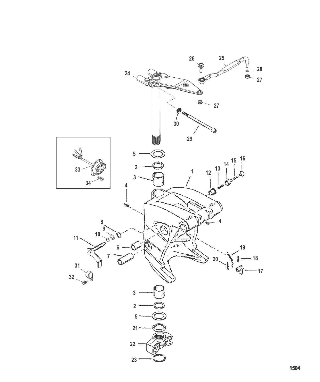 Шарнирный кронштейн и рычаг рулевого механизма