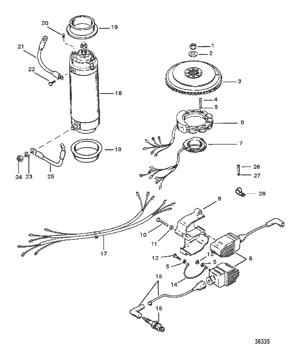 МАХОВИК СТАРТЕР И КАТУШКИ ЗАЖИГАНИЯ