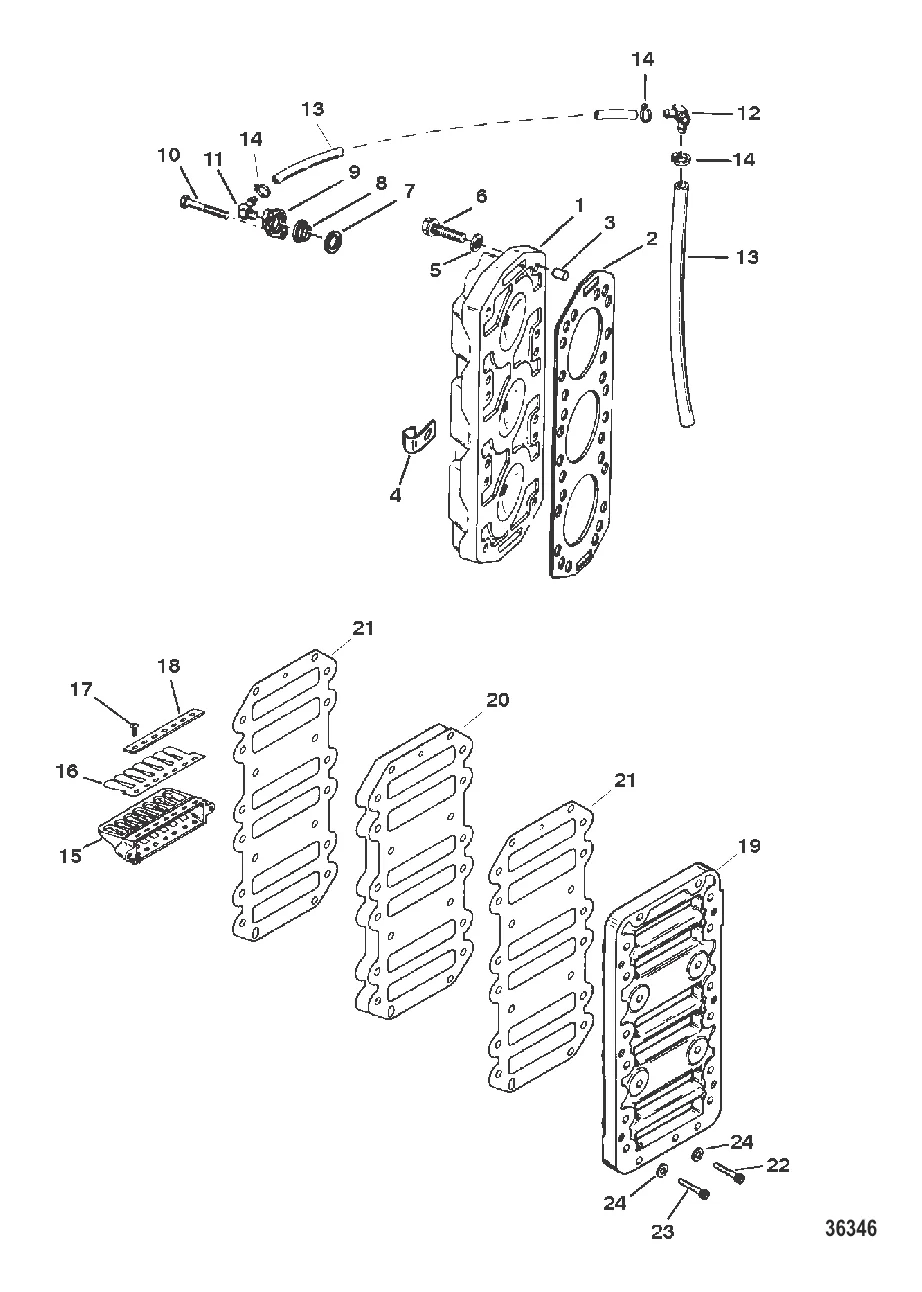 БЛОК С ПЛАСТИНЧАТЫМИ КЛАПАНАМИ И ГОЛОВКА ЦИЛИНДРА