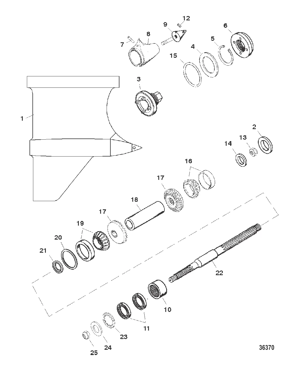 КАРТЕР РЕДУКТОРА (ГРЕБНОЙ ВАЛ)(VI SSM)