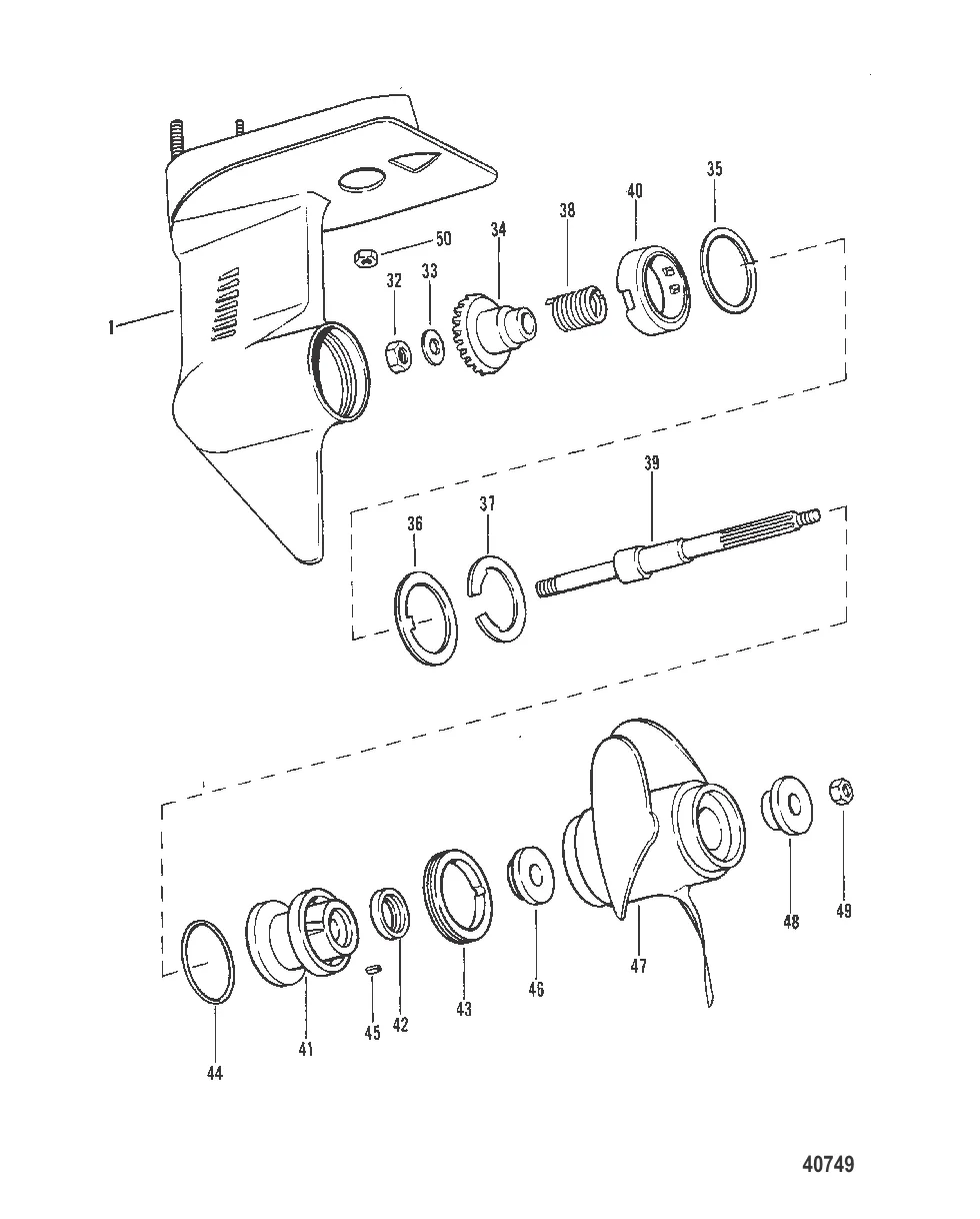 КАРТЕР РЕДУКТОРА (ВАЛ ГРЕБНОГО ВИНТА)