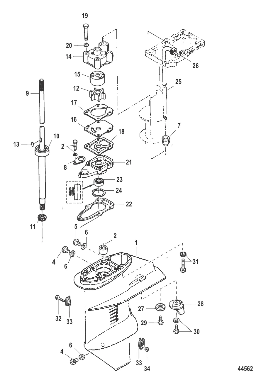 Картер редуктора (Ведущий вал)