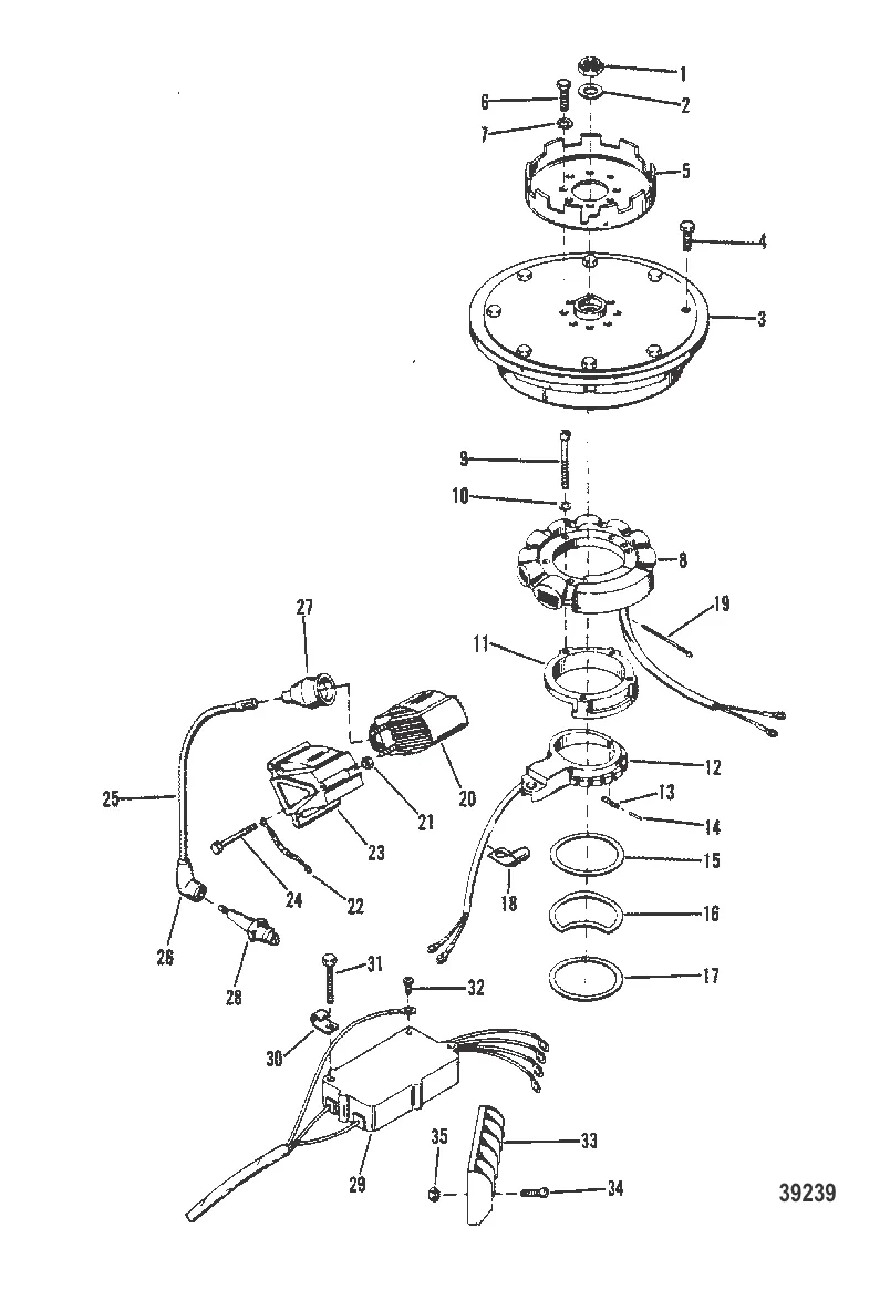 МАХОВИК, КАТУШКА ЗАЖИГАНИЯ И РАСПРЕДЕЛИТЕЛЬНАЯ КОРОБКА