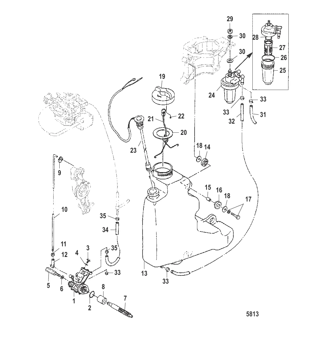 Компоненты системы впрыскивания масла