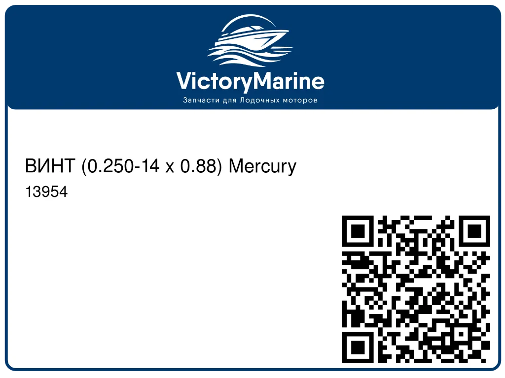 ВИНТ (0.250-14 x 0.88) Mercury 13954