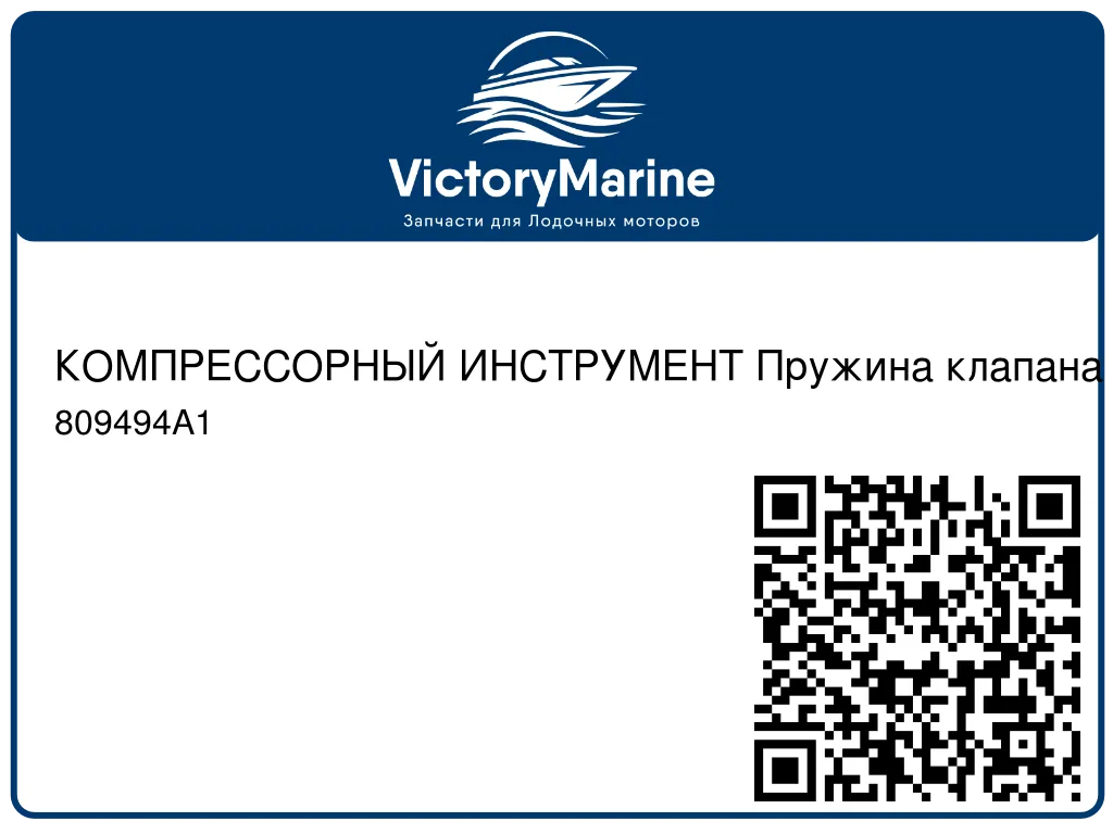 КОМПРЕССОРНЫЙ ИНСТРУМЕНТ Пружина клапана Mercury 809494A1