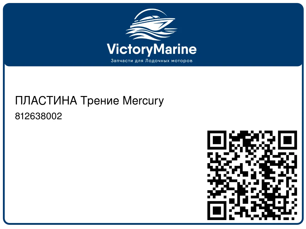 ПЛАСТИНА Трение Mercury 812638002