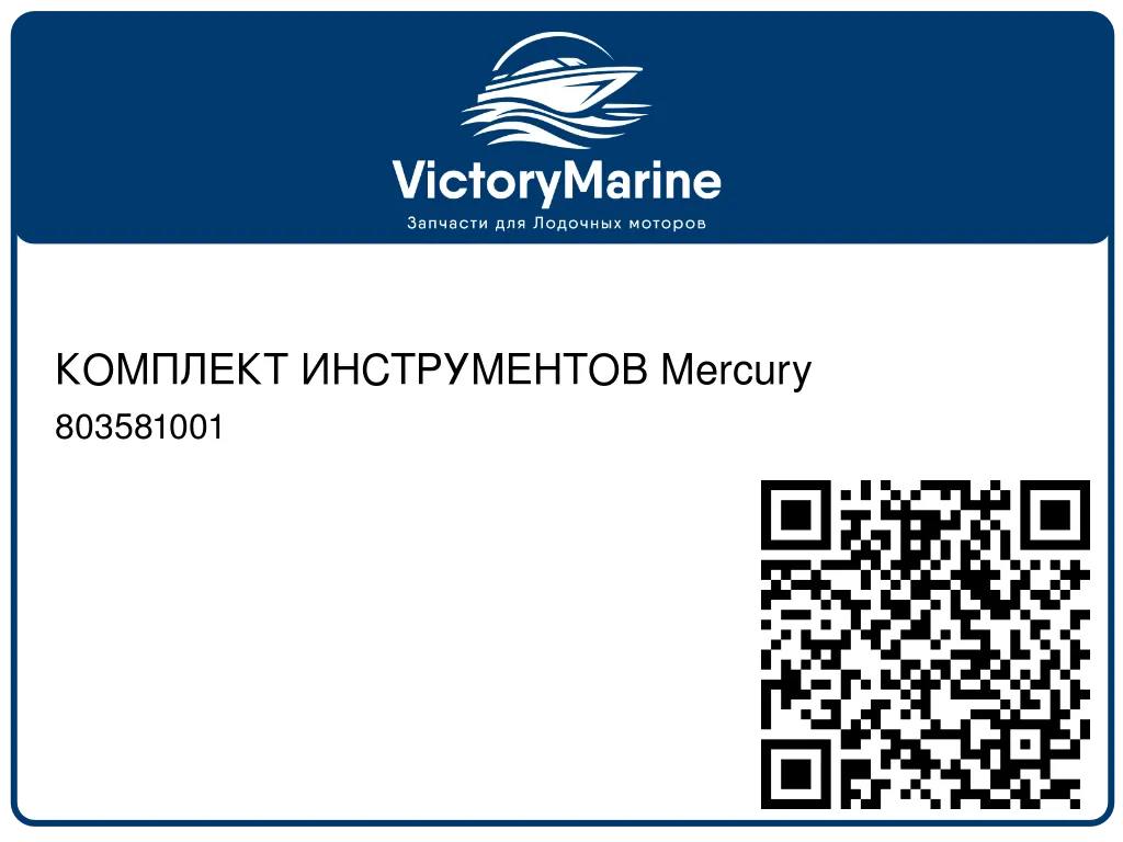 КОМПЛЕКТ ИНСТРУМЕНТОВ Mercury 803581001