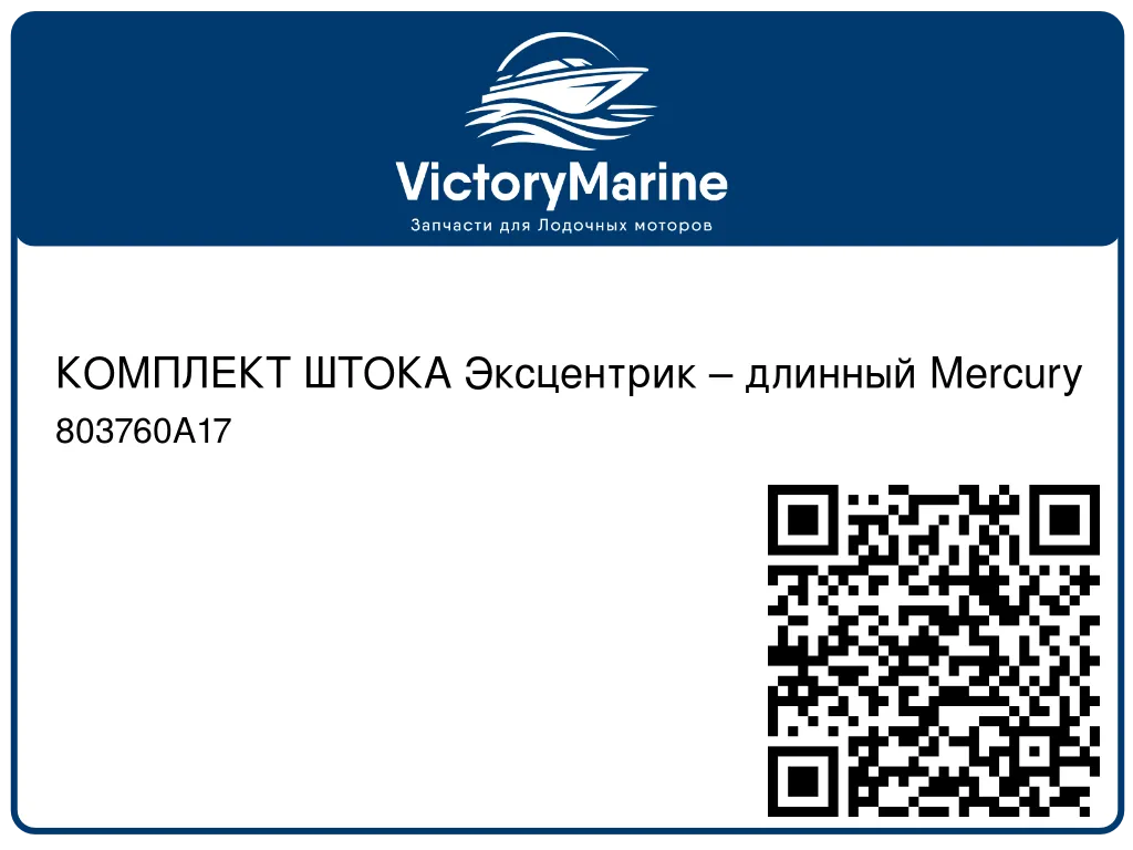 КОМПЛЕКТ ШТОКА Эксцентрик – длинный Mercury 803760A17