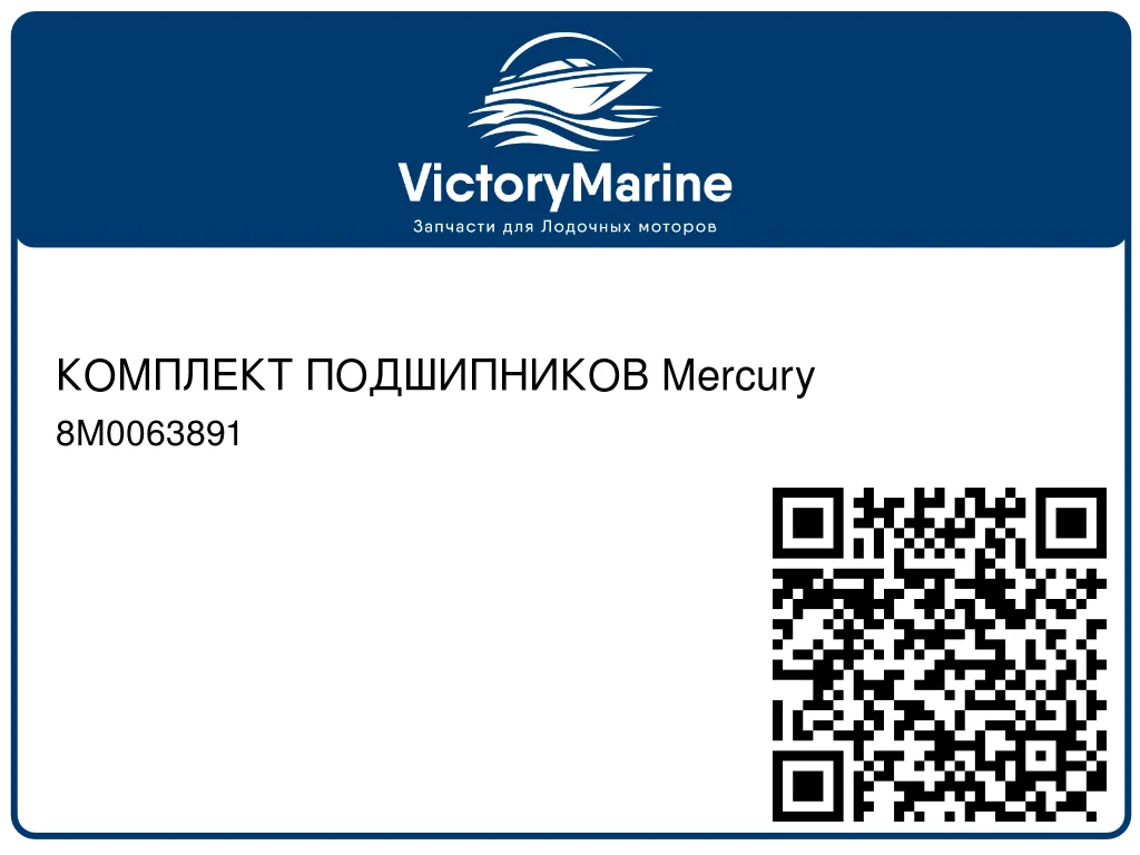 КОМПЛЕКТ ПОДШИПНИКОВ Mercury 8M0063891