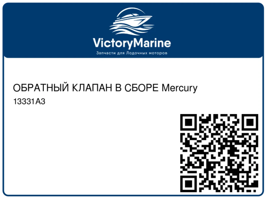 ОБРАТНЫЙ КЛАПАН В СБОРЕ Mercury