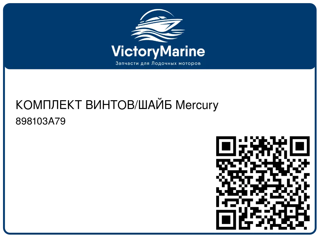КОМПЛЕКТ ВИНТОВ/ШАЙБ Mercury 898103A79