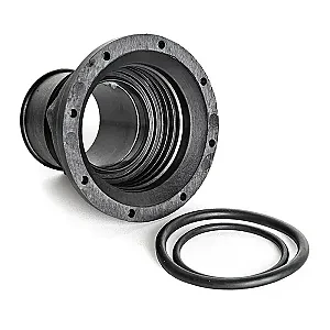 Патрубок заливной 50мм. прямой, пластик 43366