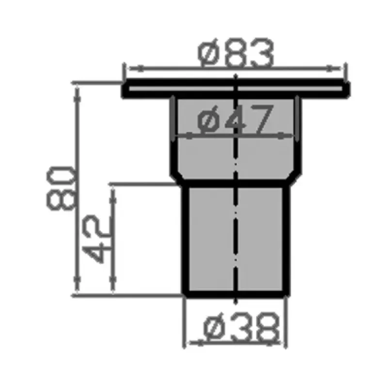 CIM Горловина заливная 38мм (вода) сталь