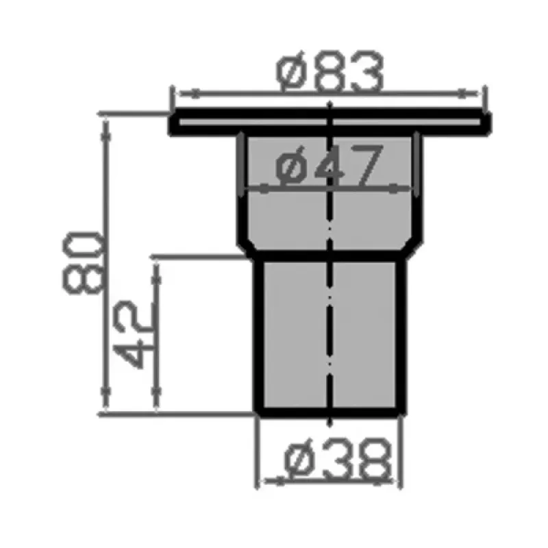 CIM Горловина заливная 38мм (топливо) сталь