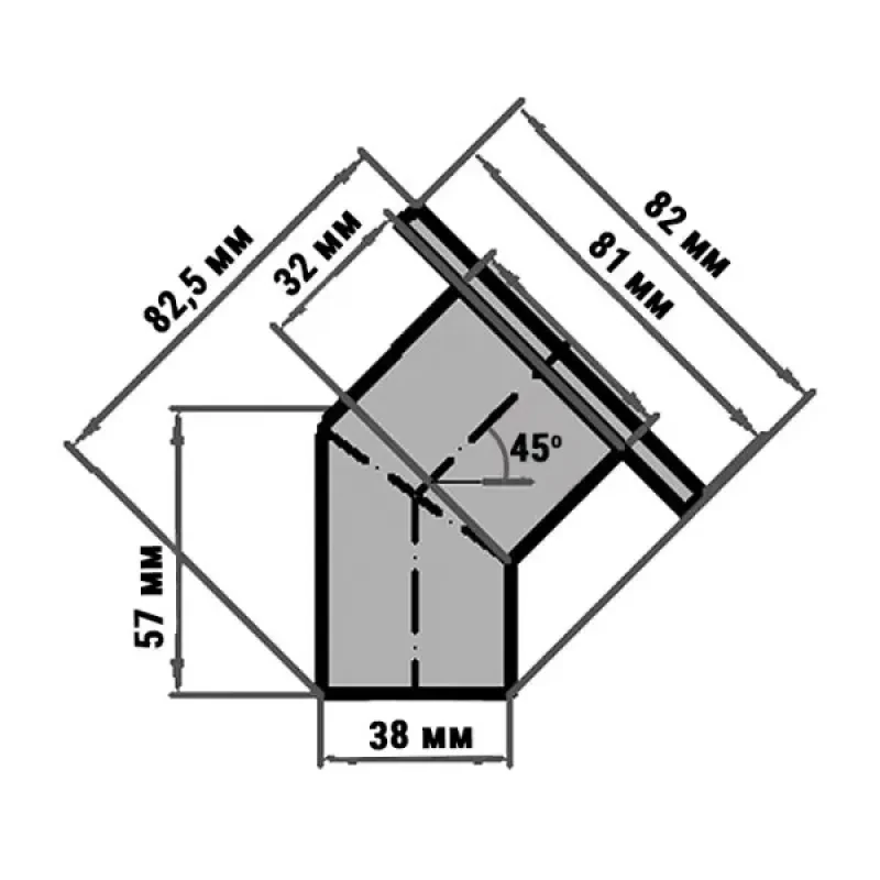 SUMAR Горловина заливная угловая Diesel 38м, сталь