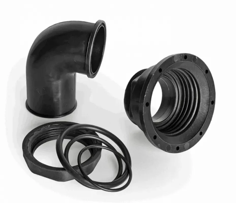 NUOVA RADE Патрубок заливной 38мм. 90 град, пластик