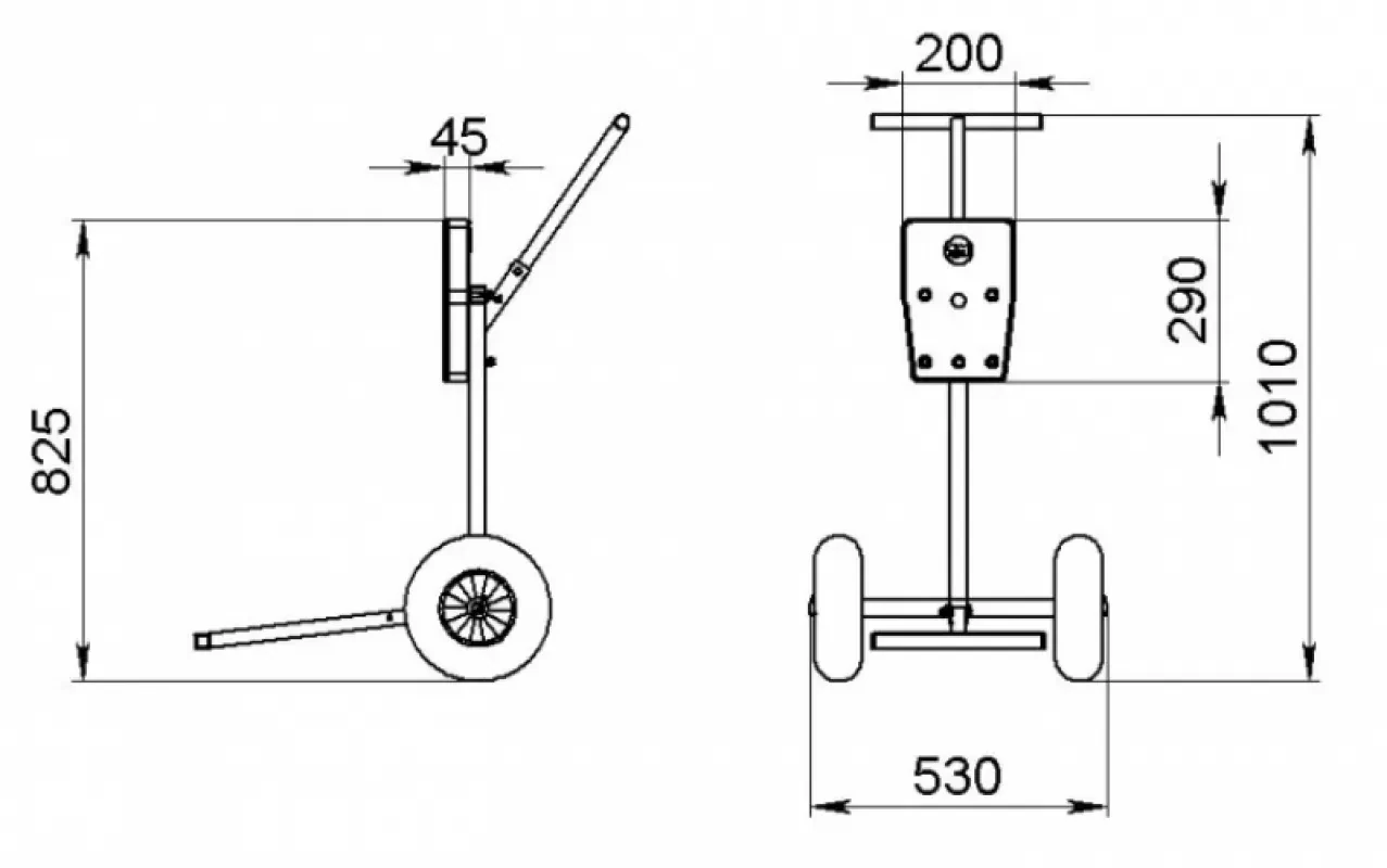 Техномарин Тележка для ПЛМ (cъемная рукоятка)