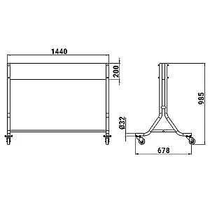 Стойка для 3-х ПЛМ передвижная 060106T