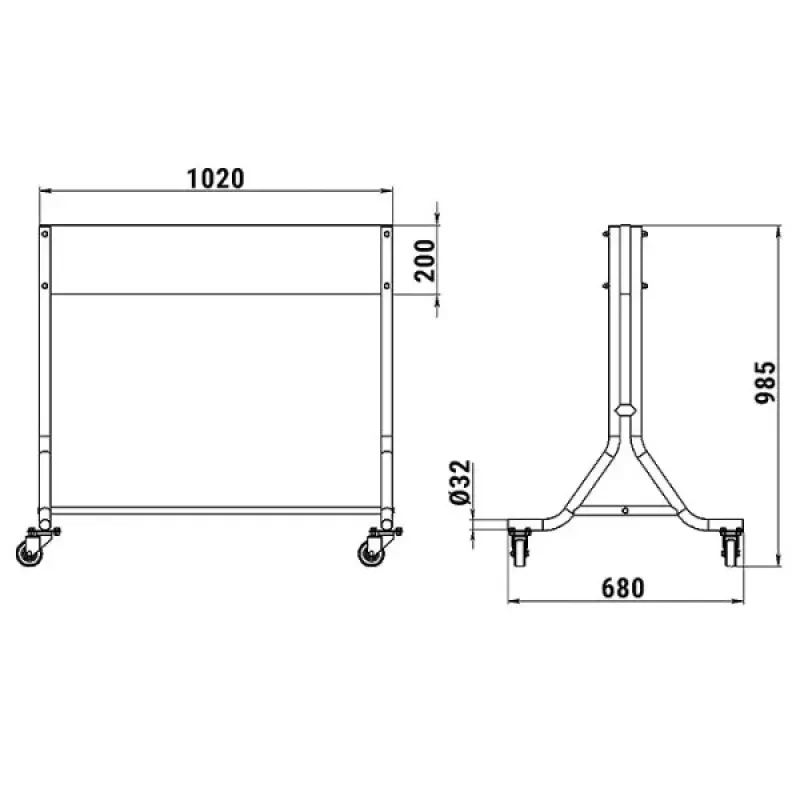 Техномарин Стойка для 2-х ПЛМ передвижная