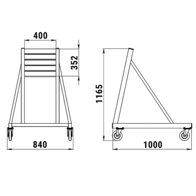 Техномарин Стойка для ПЛМ весом до 300 кг. передвижная