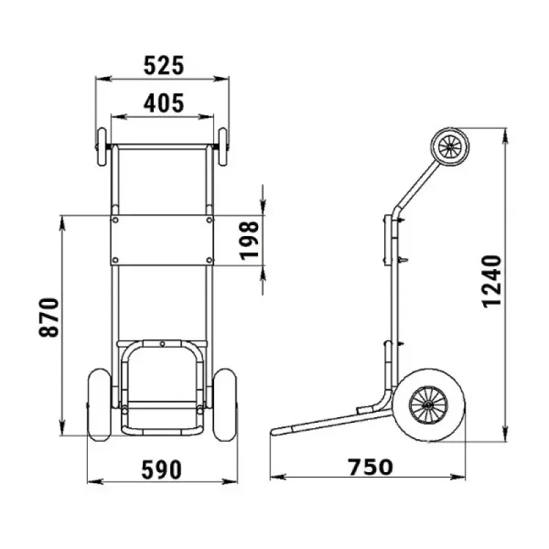 Техномарин Тележка для ПЛМ с дополнительными колесами