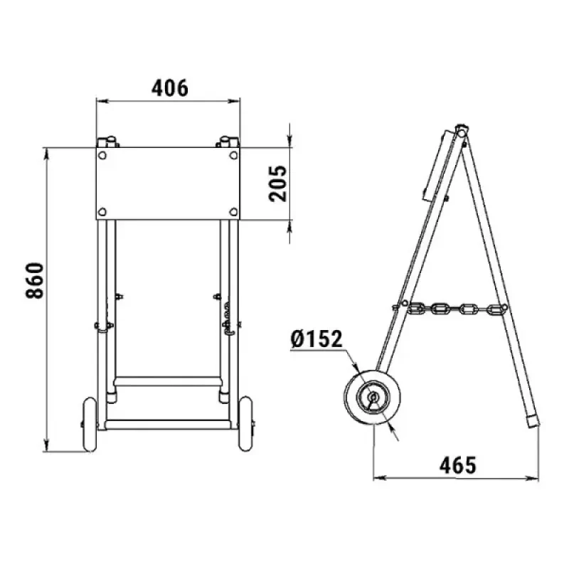 Техномарин Тележка для ПЛМ складная "КОМПАКТ"