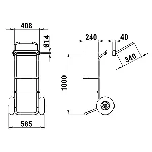 Тележка для ПЛМ (свободная станина) 060127T