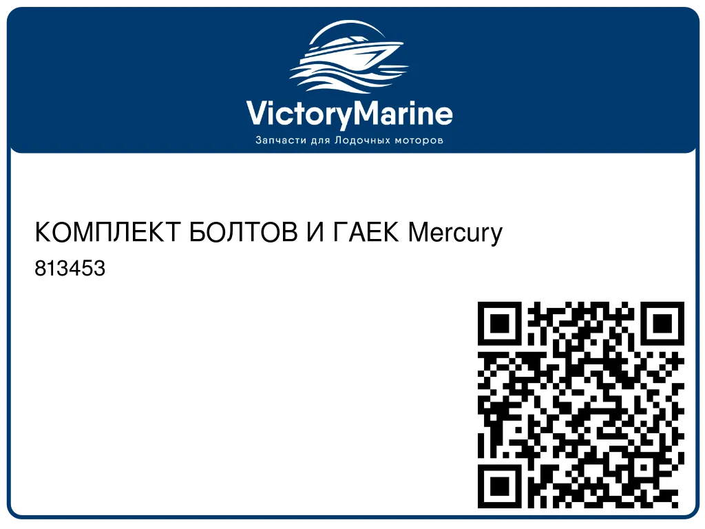 КОМПЛЕКТ БОЛТОВ И ГАЕК Mercury 813453