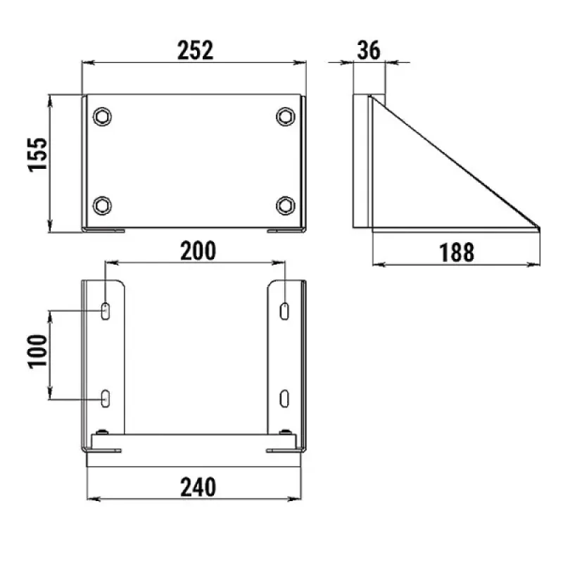 Техномарин 136-03T Транец выносной для ПЛМ до 12 л.с.