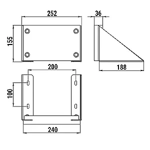 136-03T Транец выносной для ПЛМ до 12 л.с. 040413T