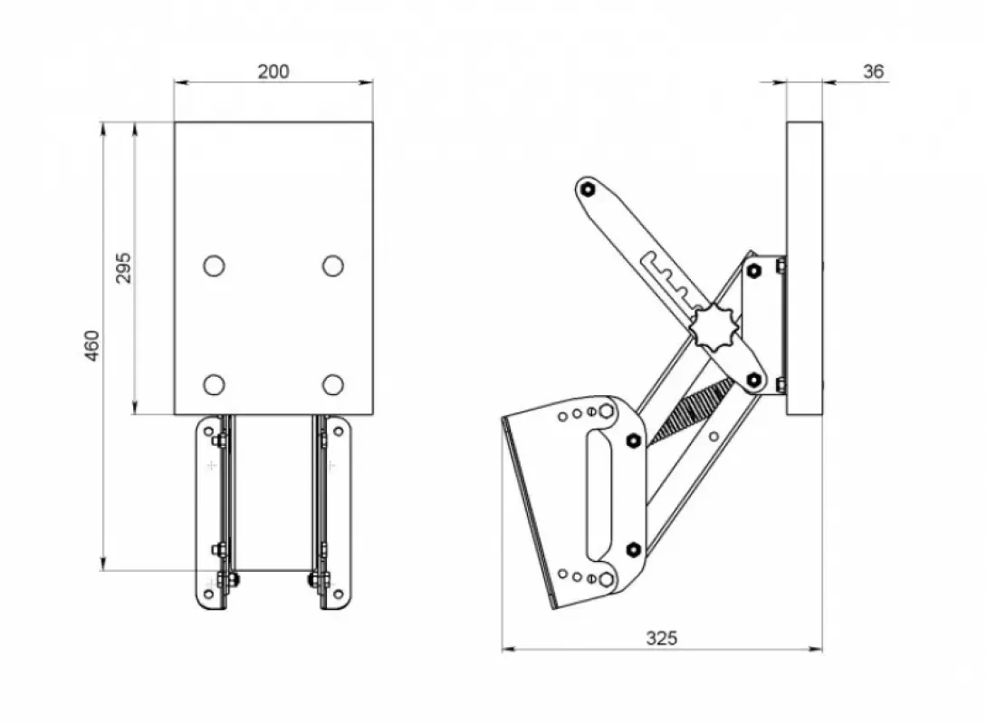 Mercury Marine Транец выносной для ПЛМ с регулировкой угла наклона (до 12 л.с.)